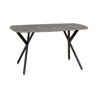 Athens Rect & Avery Dining Set (4 Chairs) - Concrete/Emerald Green Velvet
