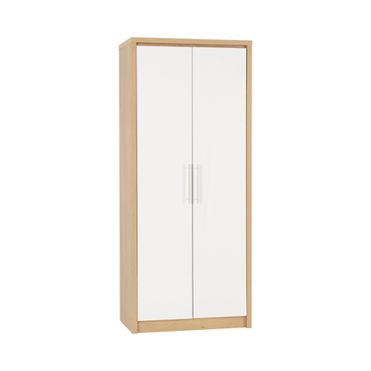 Seville Bedroom Set - White Gloss/Light Oak Effect Veneer