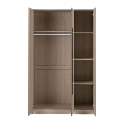 Paris 3 Door Mirrored Wardrobe - Smoked Ash Effect
