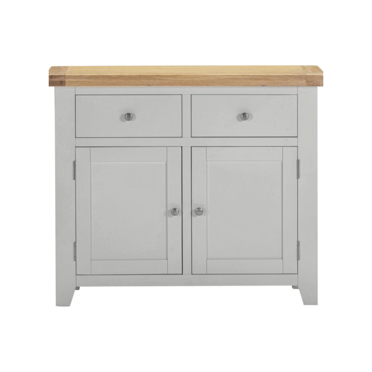 Windsor 2 Door 2 Drawer Sideboard – Pebble Grey/Oak