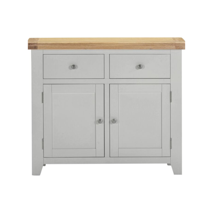 Windsor 2 Door 2 Drawer Sideboard – Pebble Grey/Oak