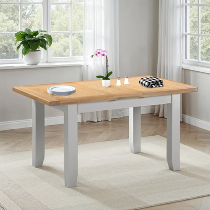Windsor Extending Dining Table in Pebble Grey & Oak