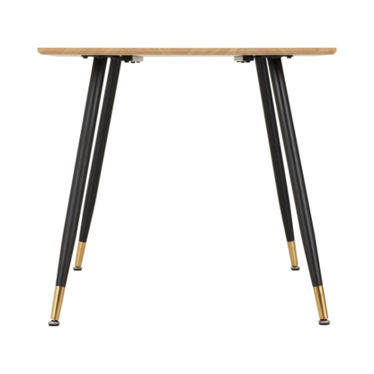 Hamilton Medium Dining Table in Medium Oak Effect & Black