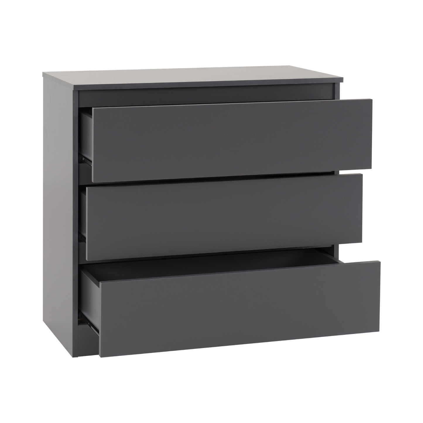 Malvern 3 Drawer Chest – Grey, Stylish Bedroom Storage