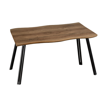 Quebec Wave & Lukas Dining Set - Oak Effect/Emerald Velvet