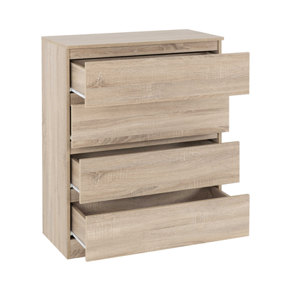 Malvern 4 Drawer Chest - Sonoma Oak Effect