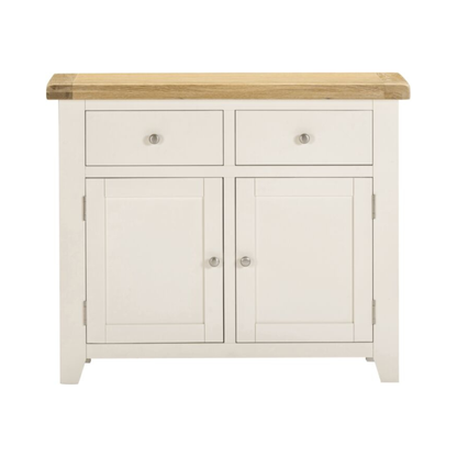Windsor 2 Door 2 Drawer Sideboard – Ivory/Oak