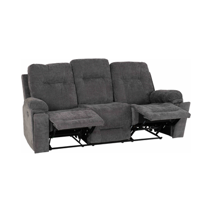 Guildford 3 Seater Recliner Sofa - Grey Fabric