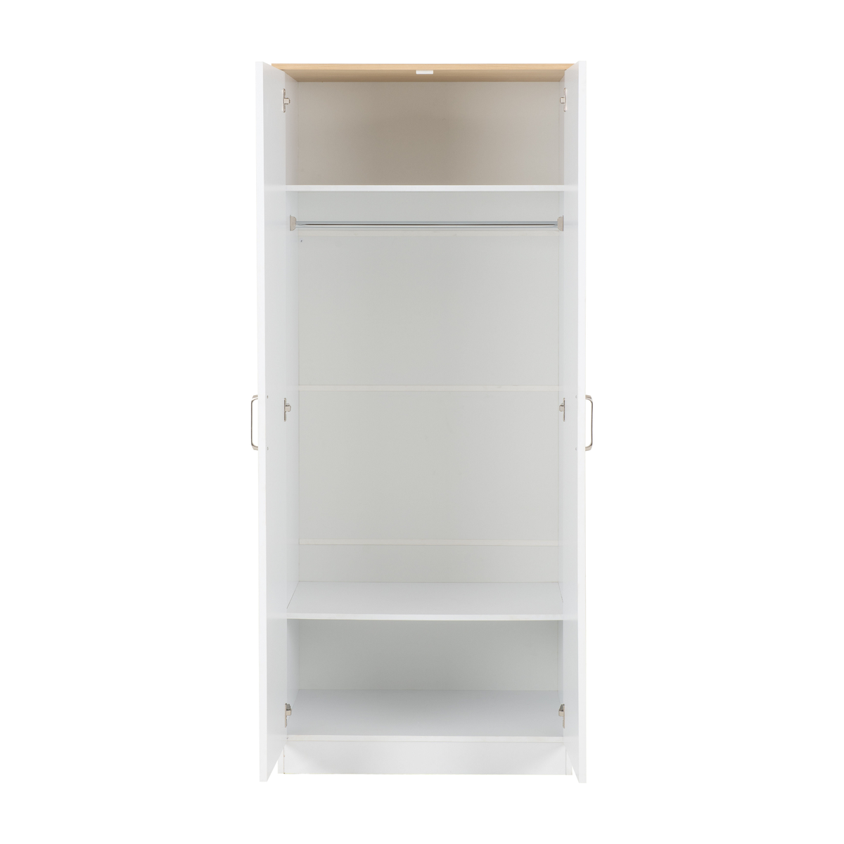 Portland 2 Door Wardrobe - White/Oak Effect
