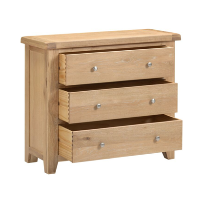 Windsor 3 Drawer Chest – Natural Oak
