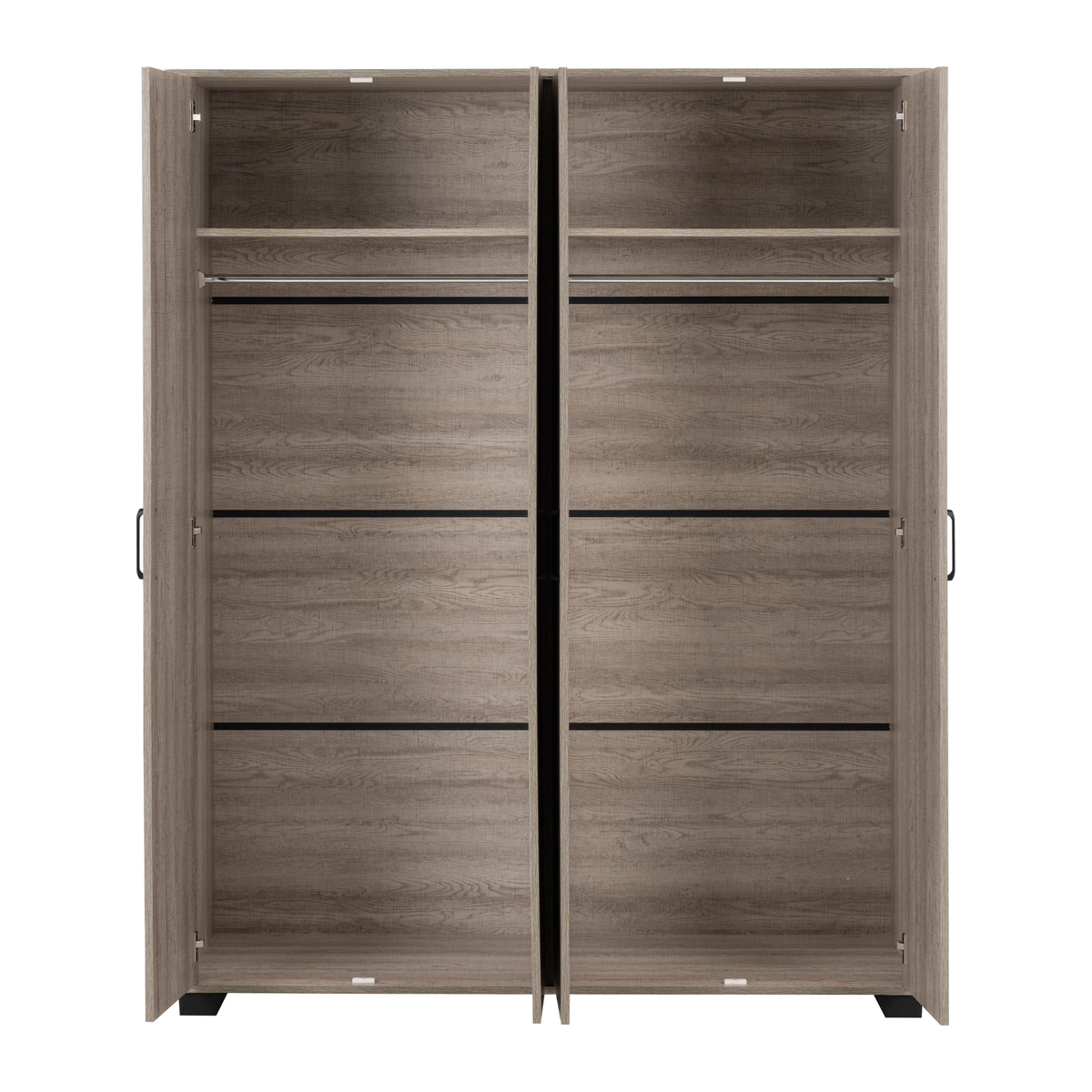 Oliver 4 Door Wardrobe - Light Oak Effect