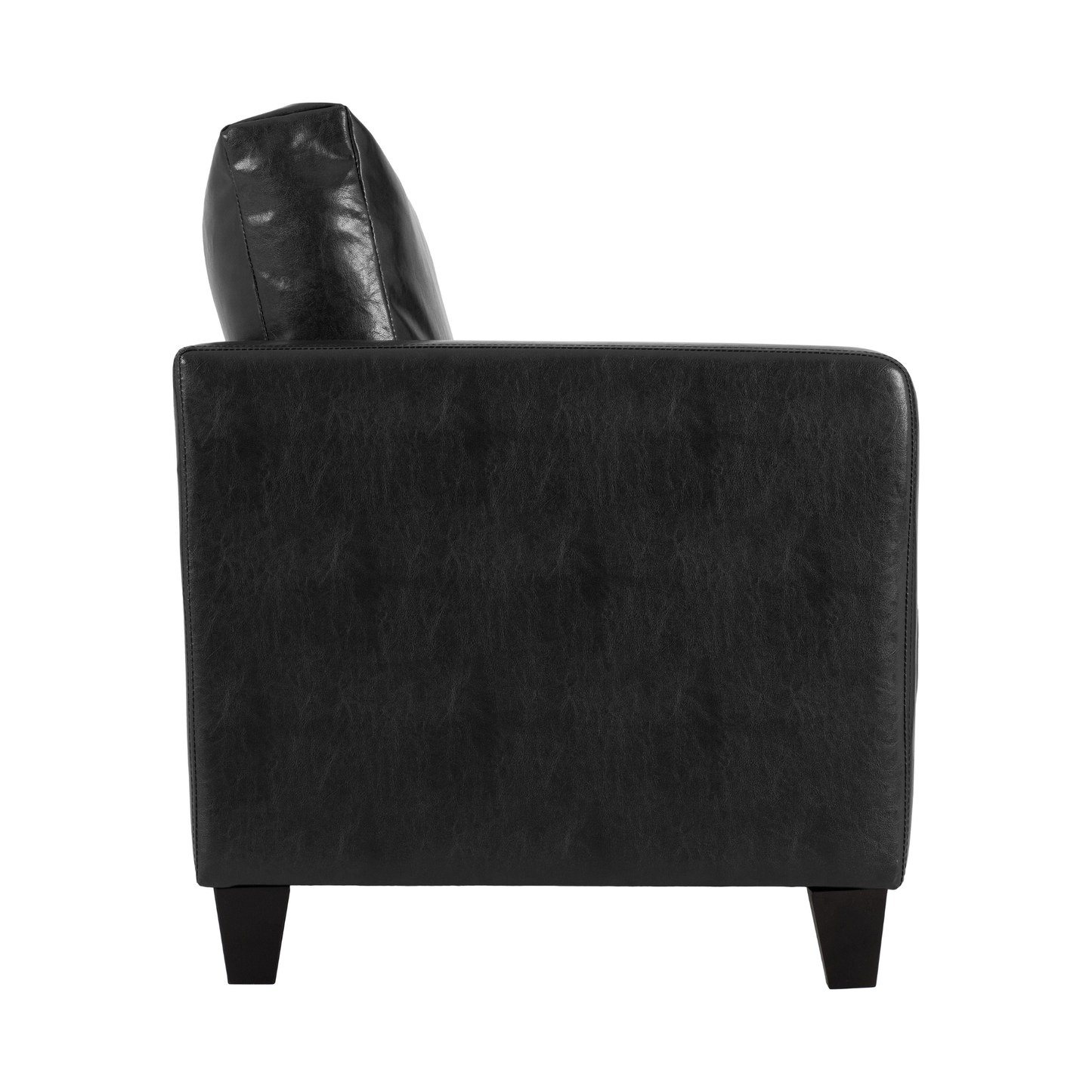 Tempo Two Seater Sofa - Black Faux Leather