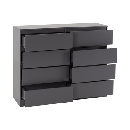 Malvern 8 Drawer Chest - Grey