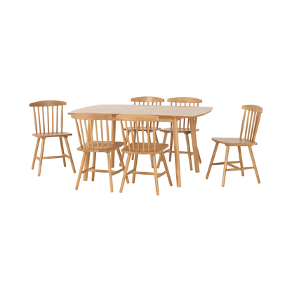 Emery Extending Dining Set with 6 Chairs - Natural Oak Effect