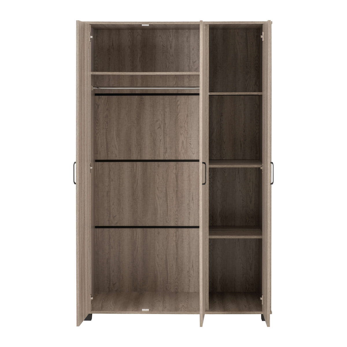 Oliver 3 Door Wardrobe - Light Oak Effect