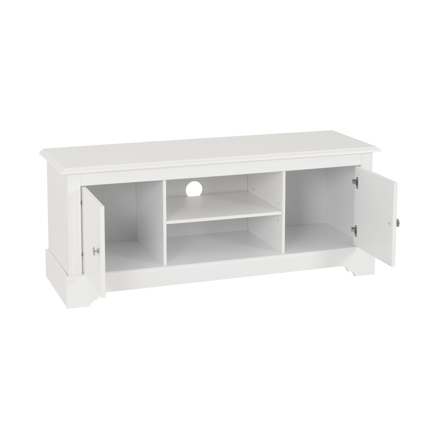 Stratford 2 Door TV Unit - White - MDF & Pine