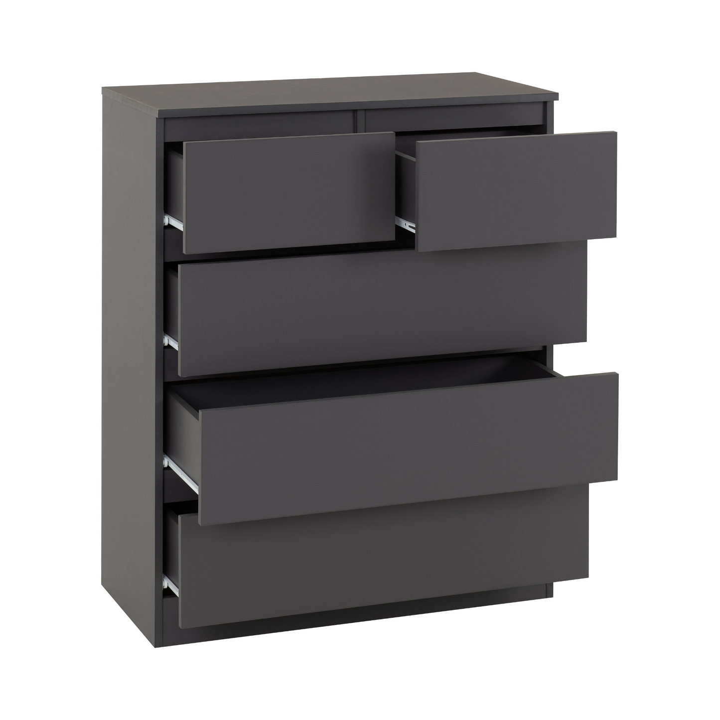 Malvern 3+2 Drawer Chest – Grey, Elegant Storage Solution