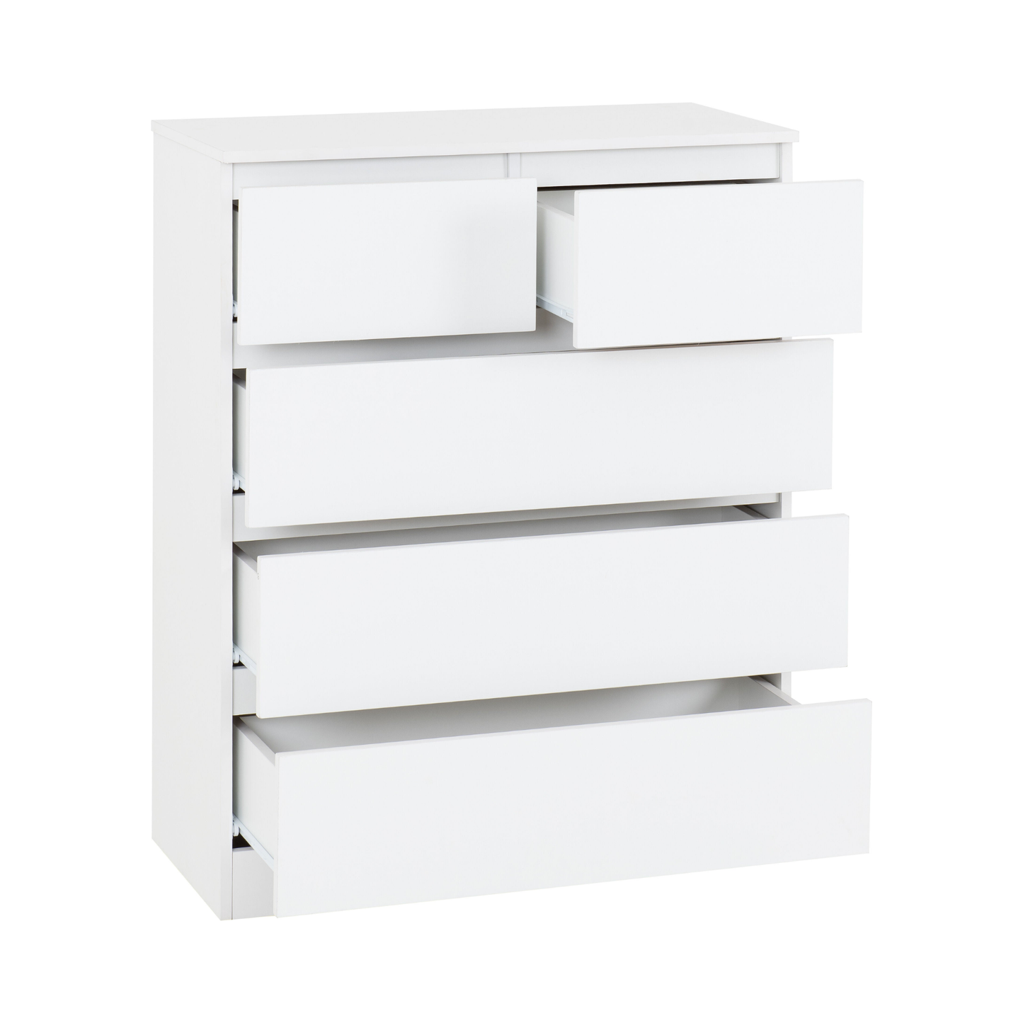 Malvern 3+2 Drawer Chest – White, Stylish Storage Solution