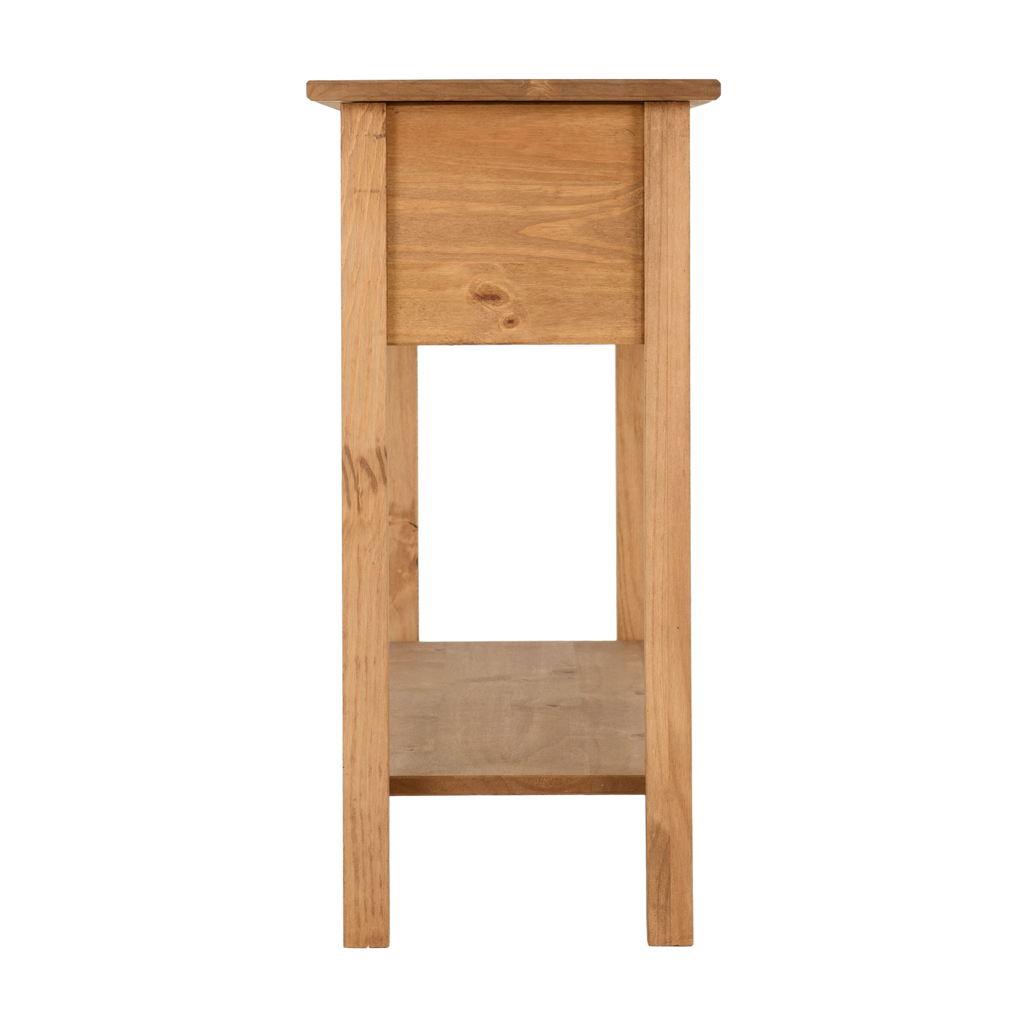 Corona 3 Drawer Console Table With Shelf - Distressed Pine