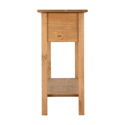 Corona 3 Drawer Console Table With Shelf - Distressed Pine