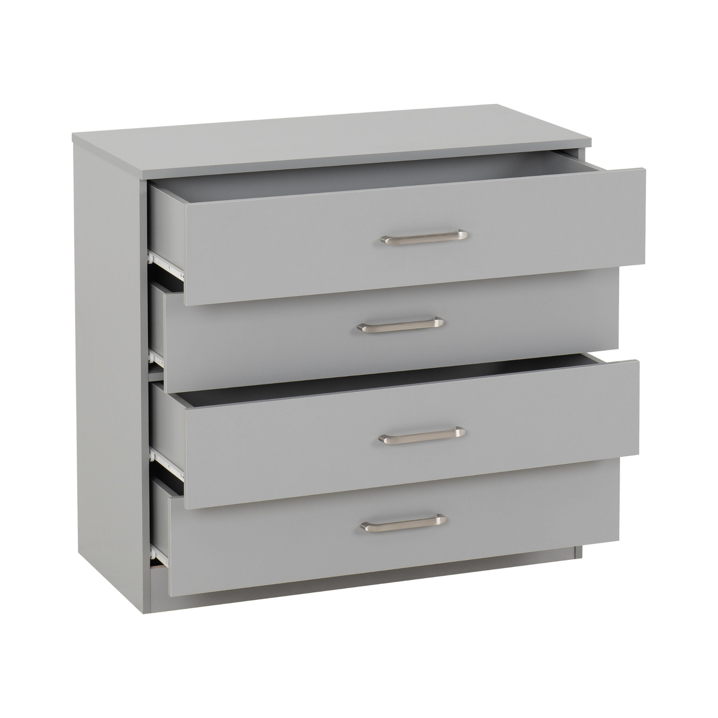 Dakota 4 Drawer Chest – Light Grey, Stylish Bedroom Storage