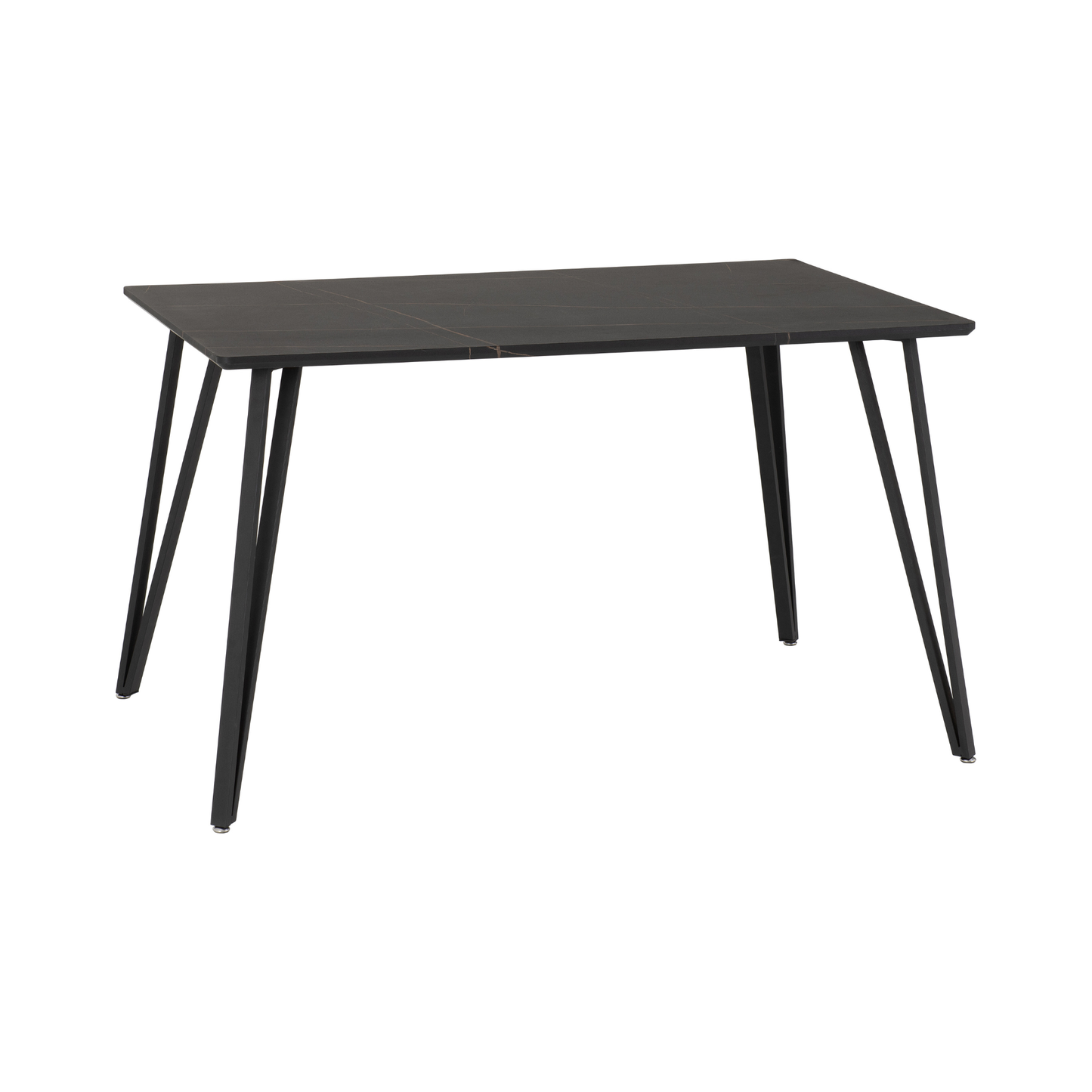 Marlow & Lukas Dining Set - Black Marble/Sapphire Blue Velvet