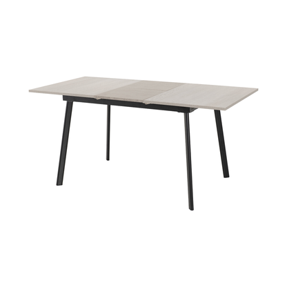 Avery & Lukas Extending Dining Set with 4 Chairs - Concrete & Sapphire Blue Velvet