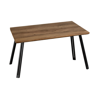 Quebec Straight & Lukas Dining Set - Oak Effect/Green Velvet