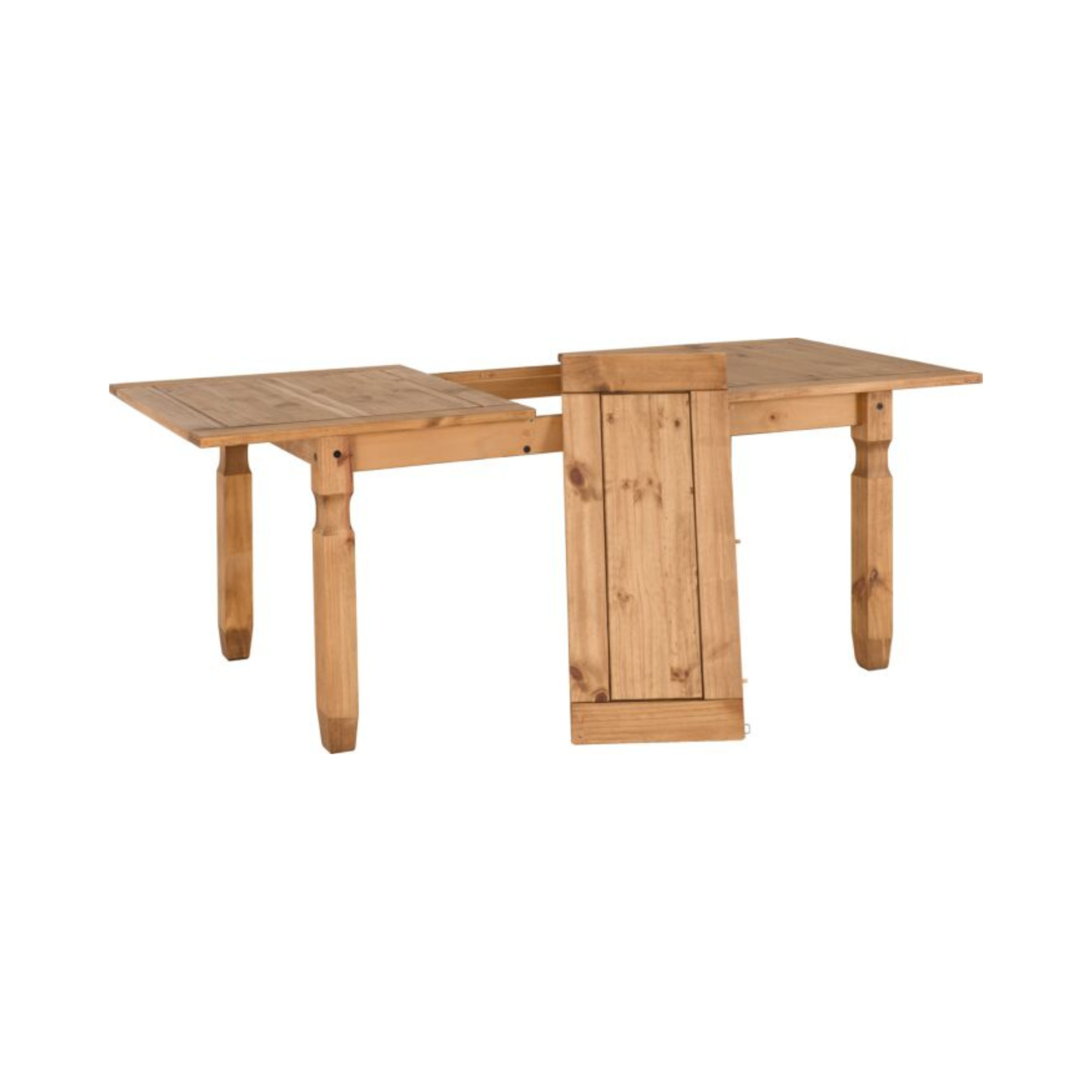 Corona Extending Dining Table in Distressed Waxed Pine