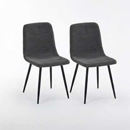 Nova Grey Square Dining Set with 2 Evie Grey Chairs