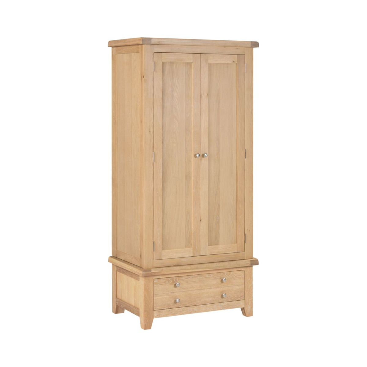Windsor 2 Door 1 Drawer Wardrobe – Natural Oak