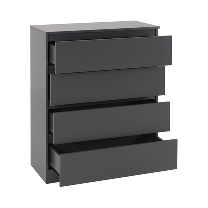 Malvern 4 Drawer Chest - Grey
