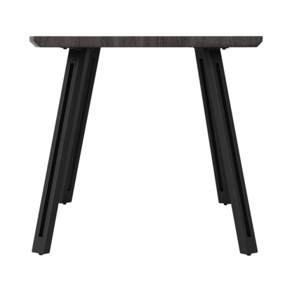 Quebec Wave Edge Dining Table in Black Wood Grain – 140cm