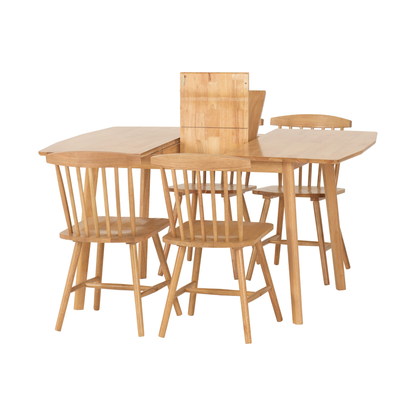 Emery Extending Dining Set with 4 Chairs - Natural Oak Effect