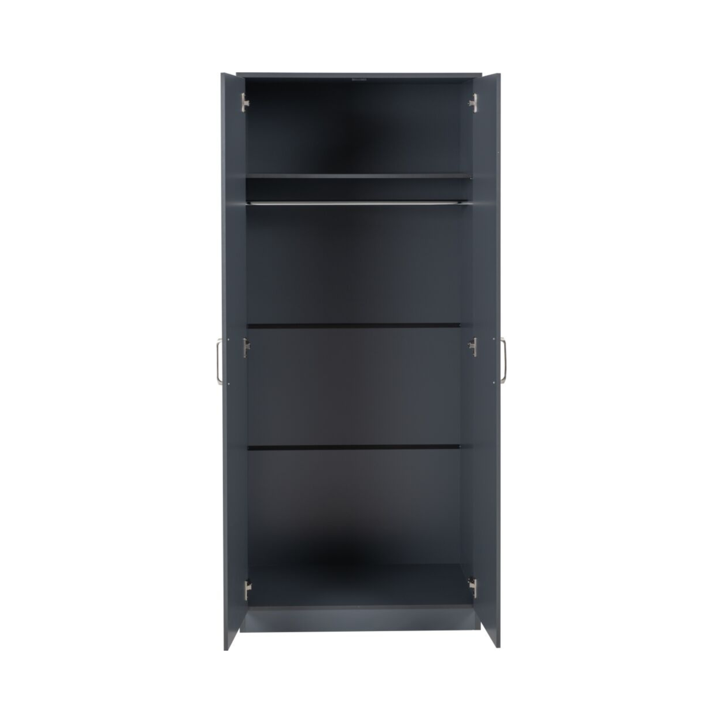 Dakota 2 Door Wardrobe – Dark Grey | Compact Hanging Storage