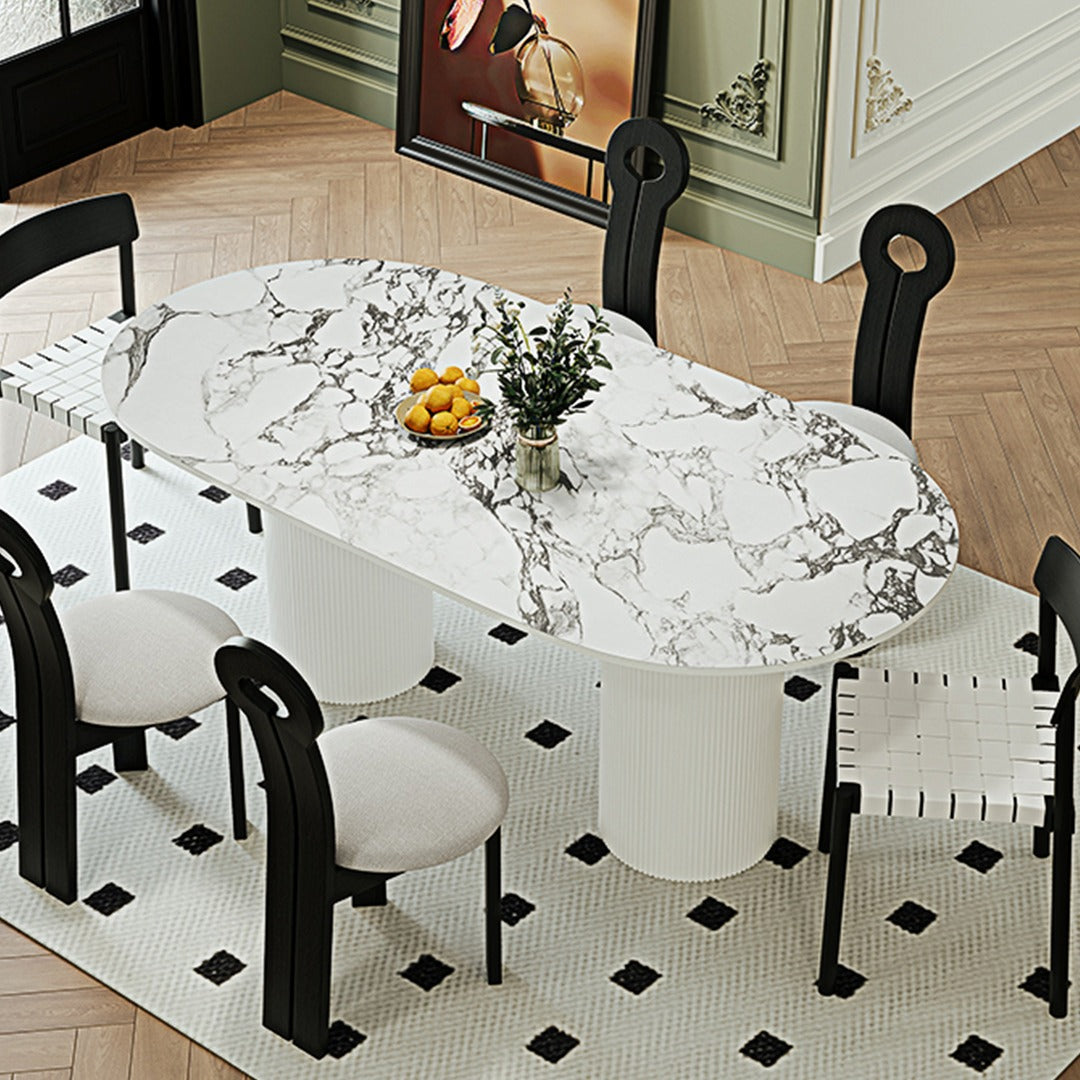 Ava Vintage Dining Table, Marble
