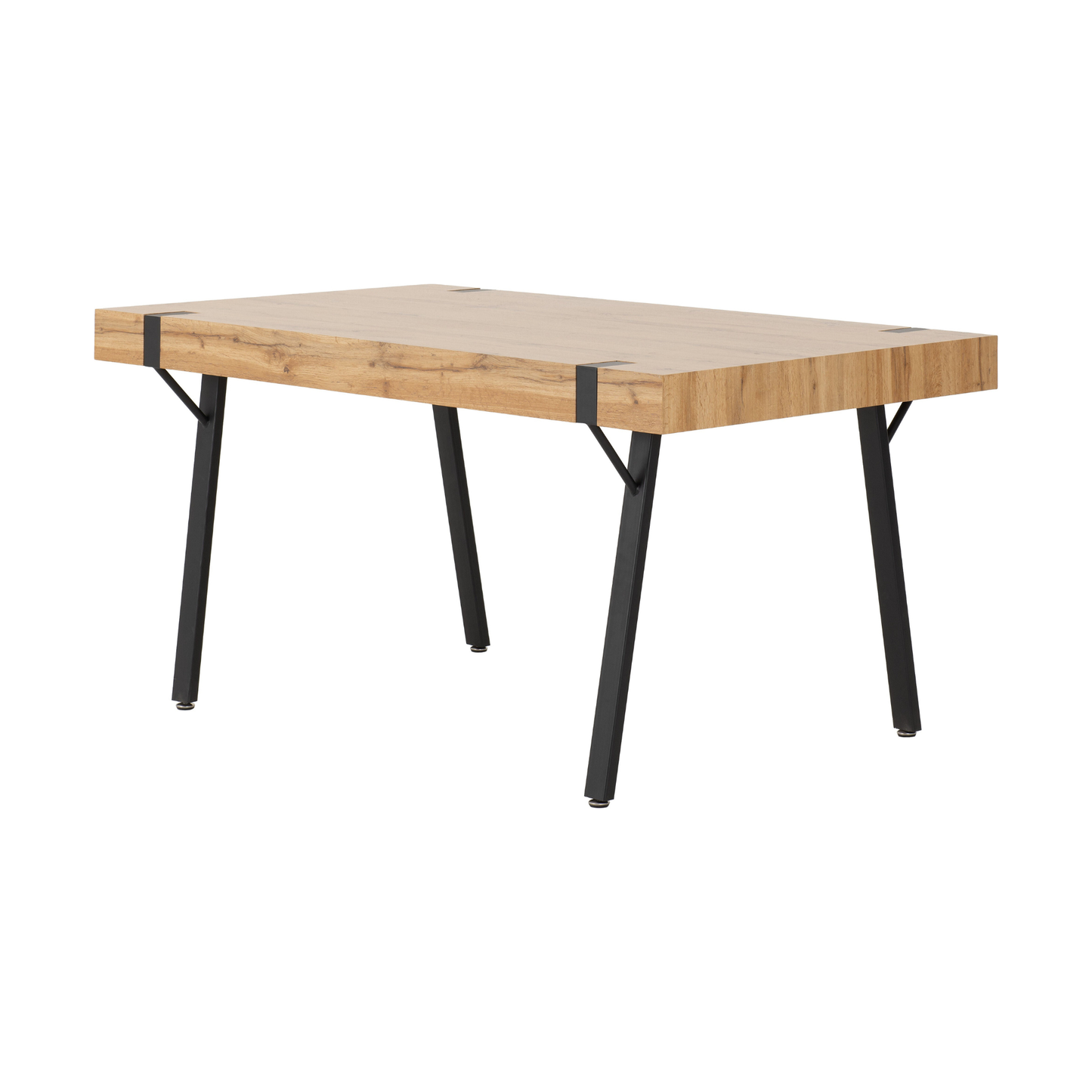Treviso & Avery Dining Set - Light Oak Effect/Grey Velvet