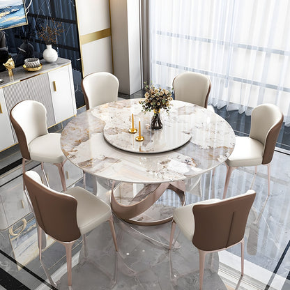 Androme Round Dining Table & Chairs, With Rotatable Tray