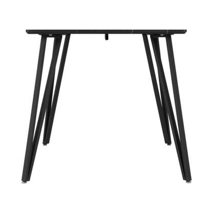 Marlow Dining Table in Black Marble Effect – 130cm