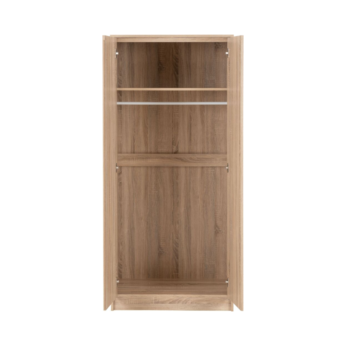 Malvern Sonoma Oak 2 Door Wardrobe with Rail & Shelf