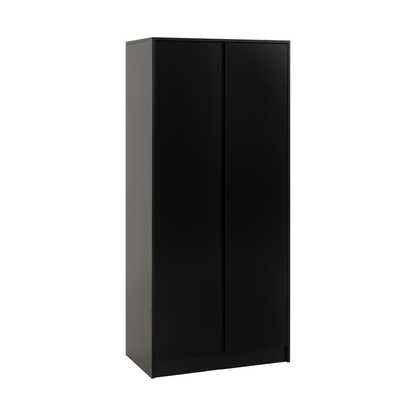 Malvern Trio Set Black Wardrobe Chest & Bedside