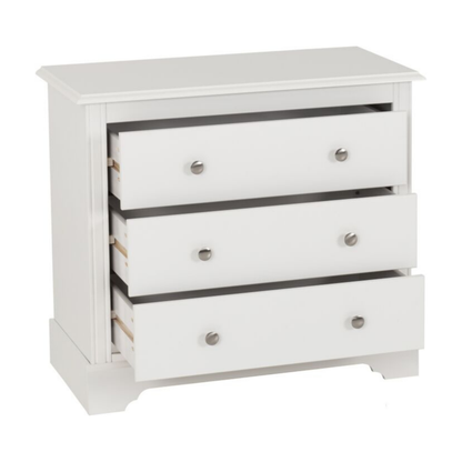 Stratford 3 Drawer Chest - White Storage Solution