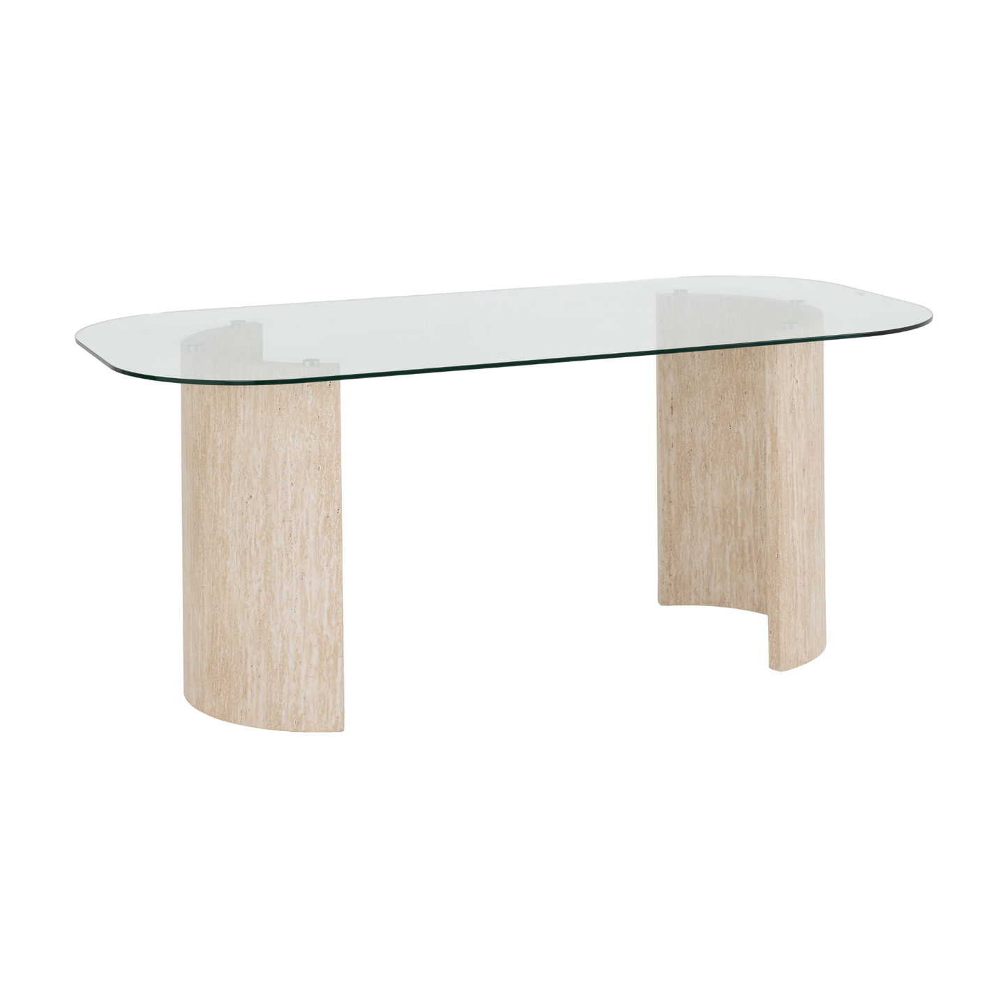 Modena & Athens Dining Set - Cream/Grey Faux Leather (4 Chairs)