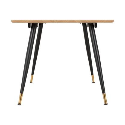 Hamilton & Lukas Large Dining Set (6 Chairs) - Oak/Sapphire Blue Velvet