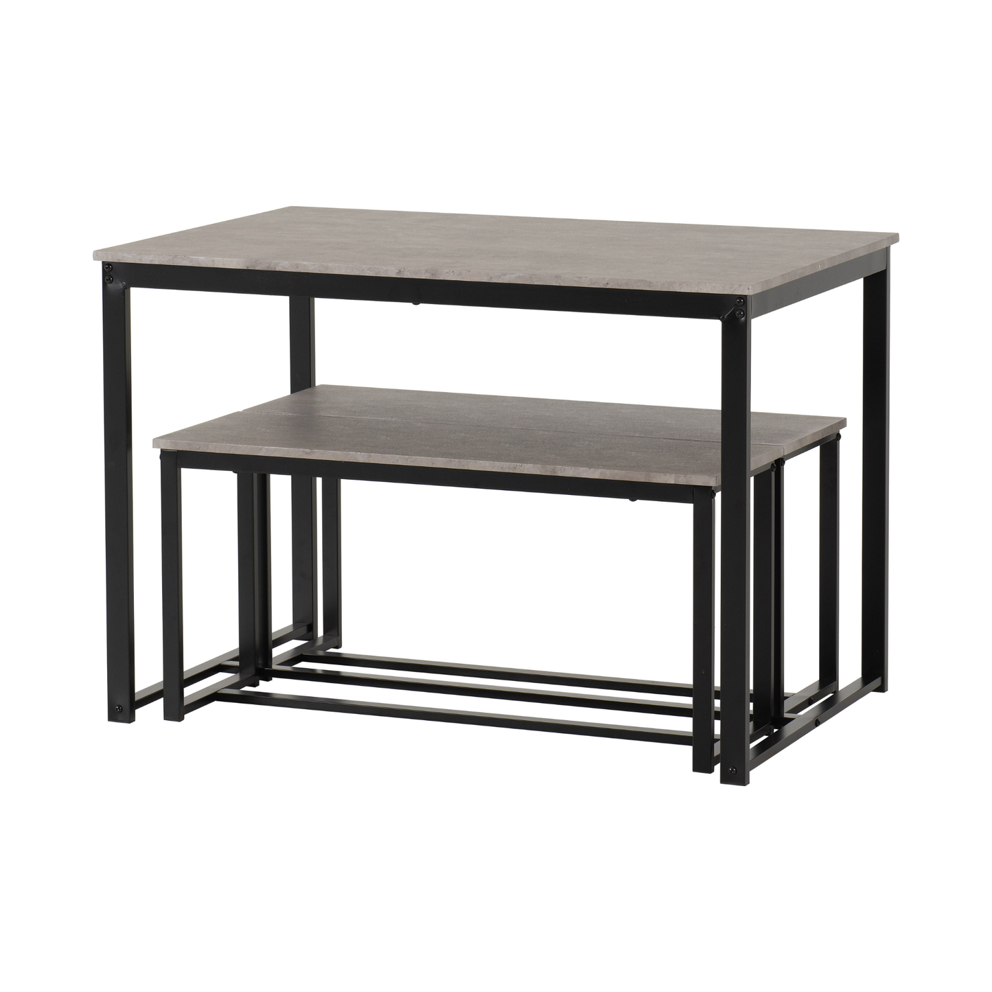 Lincoln 1+2 Dining Bench Set - Sonoma Oak/Black