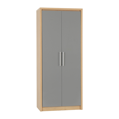 Seville Bedroom Set - Grey Gloss/Light Oak Effect Veneer