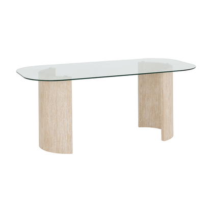 Modena & Lukas Dining Set - Cream/Grey Velvet (4 Chairs)