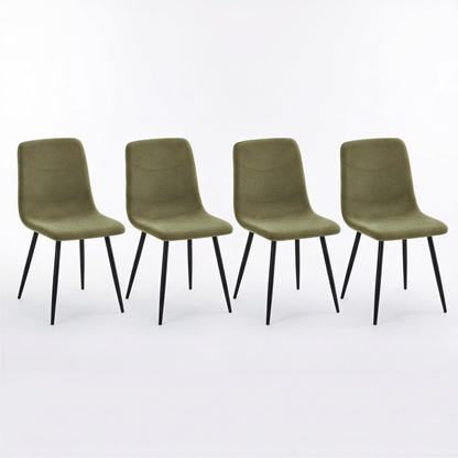Nova Grey Dining Set with 4 Evie Green Chairs