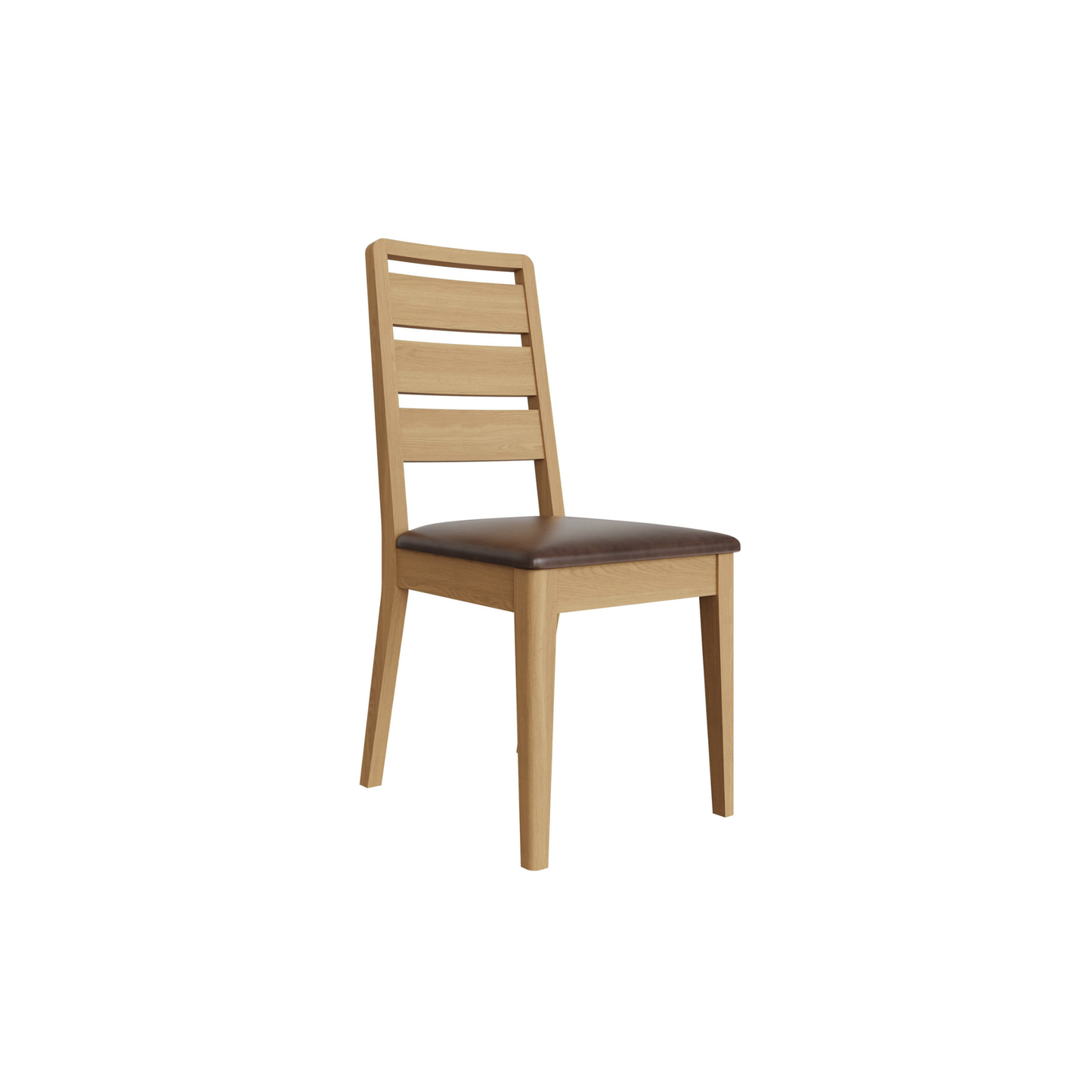 Taberno Oak Dining Chairs Ladder Back Cushioned – Pair of 2