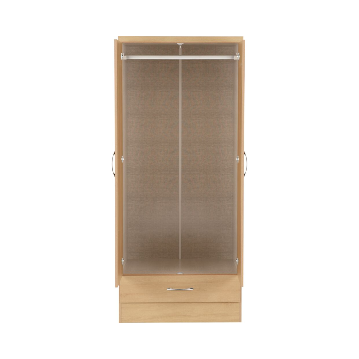 Nevada 2 Door 1 Drawer Wardrobe – Sonoma Oak